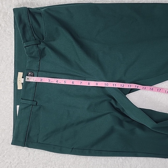 Loft The Sutton Flare Green High Rise Pants With Pockets - Picture 4 of 10